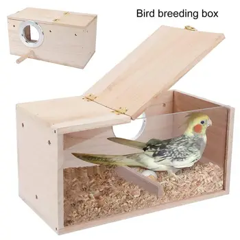 1 Set Cockatiel fészkelő doboz sima élek Madártenyésztő doboz papagáj cockatiel madárház fészek