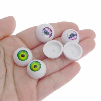 12 pár 18mm mix baba szemgolyó félkör alakú műanyag szem üveg pupilla DIY kézművességhez Báb plüss játék baba készítés