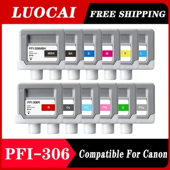 12Color PFI306 330ML kompatibilis tintapatron teljes tintával Canon iPF8300 iPF8300S iPF8400 iPF8400S iPF9400 iPF9410i nyomtatóhoz