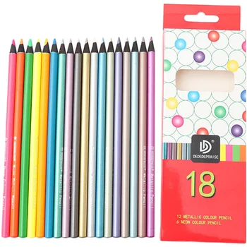 18 db színes ceruza Gyermek kellékek színezéshez Gyerek ajándékok Graffiti rajz Basswood