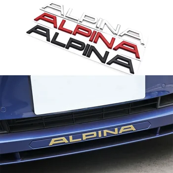 1db ALPINA fém autó sárvédő oldalsó logó matrica hátsó lökhárító hátsó ajtó csomagtartó matrica autó hátsó embléma matrica stílus kiegészítők