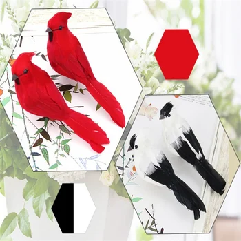 1PC Környezetvédelmi anyagok Hab toll Mesterséges papagájok Madárutánzat Modell a szabadban Kerti dekoráció