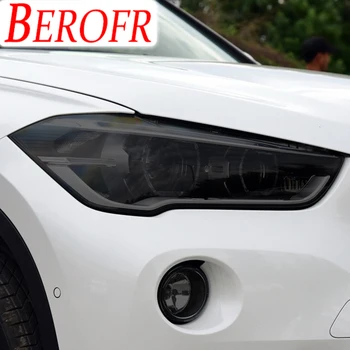 2 db BMW X1 F48 2015-ON autós fényszóró színárnyalat füst fekete védőfólia vinil védelem átlátszó TPU matrica tartozékok