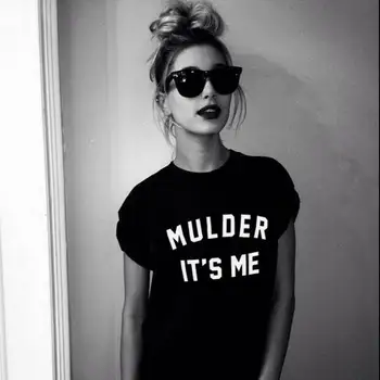 2019 Mulder It's Me pólók vicces szlogen ing Az X-akták ihlette humor póló női Tumblr póló