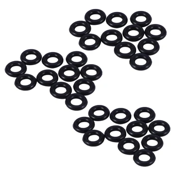 30 db fekete gumi olajtömítés O alakú gyűrűk tömítőalátétek 8 x 4 x 2 mm