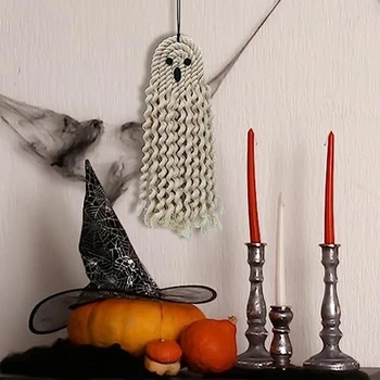 3Piece Halloween lógó szellem függő csontváz szélzokni medál Kiváló kivitelezés teraszkerthez Kísérteties parti