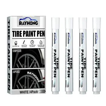4 db gumiabroncs festék fehér jelölő toll fakulásálló és vízálló állandó széles funkciók festése biztonságos anyag környezeti