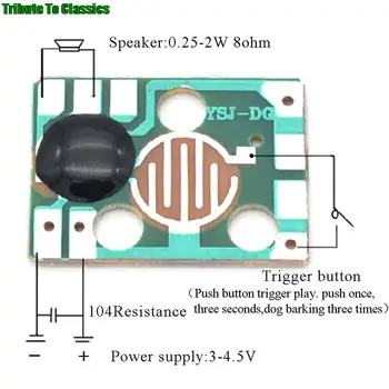 5PCS A Set Sound Module Trigger Kutya állatok Ugatás Zene chip 3V Yelp hangmodul DIY/Toy márkához