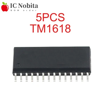 5PCS TM1618 SOP28 SMD LED Driver chip IC Új