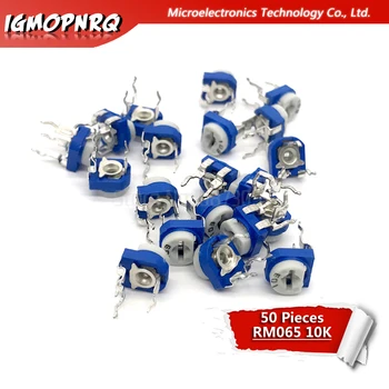 60db RM065 RM-065 10K ohm 103 Trimpot trimmer potenciométer vízszintes Kék-fehér potenciométer