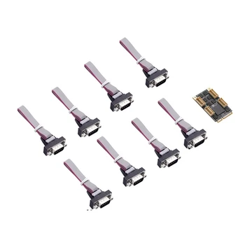 8 soros portok Vezérlő kártya Mini PCIe DB9 RS232 adapter Mini PCI-E COM kártya