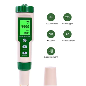 9910 többfunkciós vízminőség-vizsgáló toll 5 az 1-ben ORP pH toll TDS vezetőképességi hőmérséklet teszter
