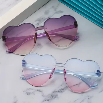 A gyermek felnőtt őszibarack szív napszemüvegek új koreai változata Trend Love Baby napszemüveg Aranyos szemüveg Retro napszemüveg