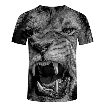  A póló Férfi ruházat Nagy póló Lions számára Teljes nyomtatás Nyári szabadidő Divat rövid ujjú grafikus póló