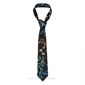 Akvarell zenei jegyzetek Új 3D nyomtatási nyakkendő 8cm széles poliészter nyakkendő ing kiegészítők Party dekoráció