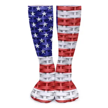 Amerikai USA zászló Harisnya Női csillagok Nyomtatás Zokni Közepes puha Modern zokni Futás Sport Csúszásgátló Zokni Ajándék
