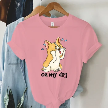 Animal-Puns női póló Oh My Dog Graphics Pólók Y2k felsők Vicces humor ing Rövid ujjú póló női márka kutya szójátékok póló