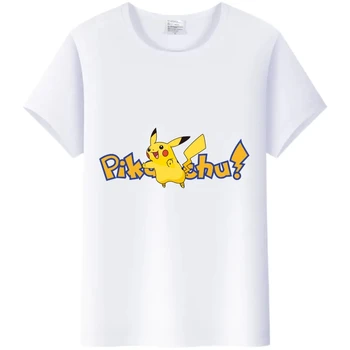 Aranyos nyári anime Pokemon Pikachu póló Női ingek Pólók Alkalmi férfi ruhák Fehér blúz Harajuku rövid ujjú Japán felsők