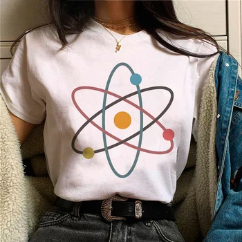 Atom Melecule Science Póló nők streetwear képregény póló női designer ruhák