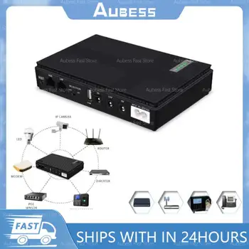 Aubess 5V-12V nagy kapacitású mini hordozható UPS tartalék hálózati adapter WiFi routerhez Gigabites kétsávos WiFi Travel Router támogatás