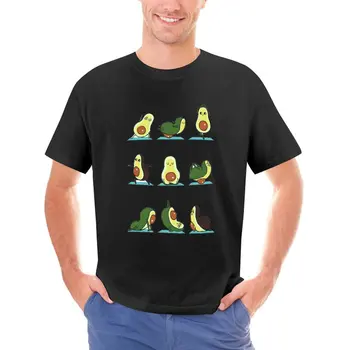 Avokádó jóga póló vicces gyümölcs haradzsuku pólók rövid ujjú Y2K alap póló nyári pamut o nyak túlméretezett ruhák