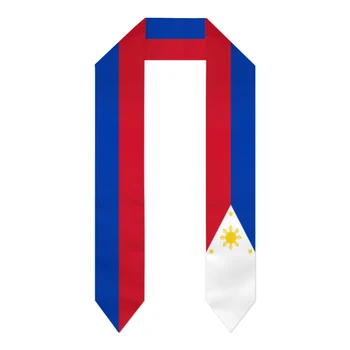 Ballagási szárny Fülöp-szigetek zászlós sál Kendő ellopta a zafírkéket csillagcsíkkal Bachelor ruha kiegészítő szalag 180 * 14cm