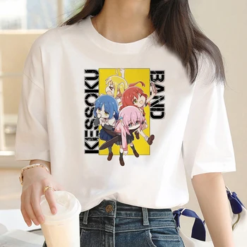 Bocchi the Rock Tee női anime Japán nyár top lány streetwear y2k anime ruházat