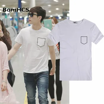 BomHCS Kpop EXO LAY D.O. Rajongók Támogatás póló Fiú lány ajándék Nyári pamut rövid ujjú póló felsők