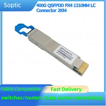 Boróka kompatibilis QSFPDD-400G-FR4 kompatibilis 400GBASE-FR4 1310nm 2km DOM Duplex LC SMF optikai adó-vevő modul