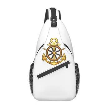 Casual Nautical Sailor Anchor Sling Crossbody hátizsák férfi vállpántos táskák utazási kerékpározáshoz