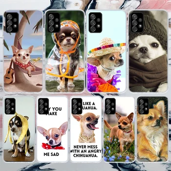 Chihuahua kiskutya teáscsésze kutyák puha telefontok Samsung Galaxy A52 A53 A54 A12 A13 A14 A22 A23 A24 A32 A33 A34 A72 A73 A42 A43 P