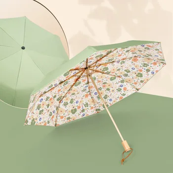 Creative kétrétegű esernyő kültéri UV napvédő napernyő napernyő Férfi női Nagy hordozható 3 / 5 összecsukható esernyő