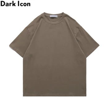 Dark Icon egyszínű túlméretezett férfi póló 2022-es nyári pamut pólók férfi férfi ruházat