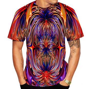 Divat Legújabb 3D nyomtatás póló Vertigo Hipnotikus Uniszex vicces rövid ujjú pólók Férfiak/nők Felsők pulóver póló Plus méret