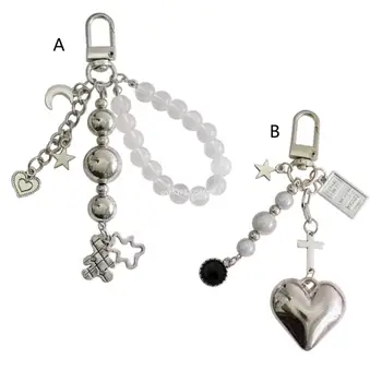 Divatos kulcstartó dekoráció Trendi szerelem szív / medve báj függő dísz ajándék dropship