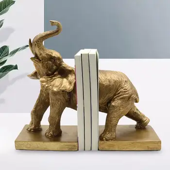 Elefántfigura Könyvfájl Szabadon álló dekoratív könyvvégek Könyvtartó Könyvdugó otthoni TV-szekrényhez Asztali könyvespolc dekoráció