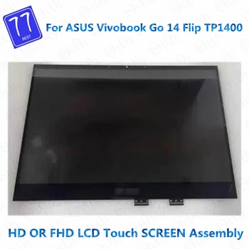 Eredeti 1920*1080 Asus VivoBook GO FLIP 14 TP1401K Tp1400 Tp1400KA Laptop LED LCD érintőképernyős digitalizáló csere