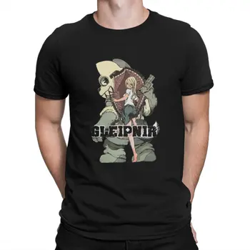 Férfi aranyos Gleipnir FanArt pólók Gleipnir pamut felsők divat rövid ujjú kerek nyakú pólók grafikus nyomtatott póló