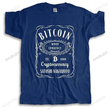 Férfi legénység nyak póló divatmárka fekete póló felsők Félelmetes Retro Bitcoin uniszex nyári póló rövid ujjú alkalmi pólók
