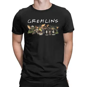 Gremlin Gremlins Cast Midnight Art pólók férfiaknak Gizmo Casual Pure Cotton Tee Shirt Crewneck Rövid ujjú póló felsők