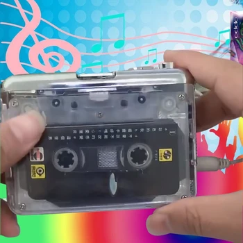 Hordozható kazettás magnók Walkman szalagos kazetta Teljesen átlátszó a shell Playe számára