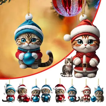 Imádnivaló macska karácsonyfa medálok 8db macska medál Purr-fect karácsonyi díszek macskatulajdonosnak az ünnepi fa dekorációjához
