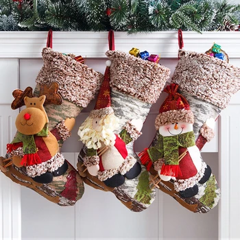 Karácsonyi harisnya ajándék Aranyos, minden meccsen karácsonyi zokni dekorációk otthonra Cukorka táska Lógó karácsonyfa dísz Újév