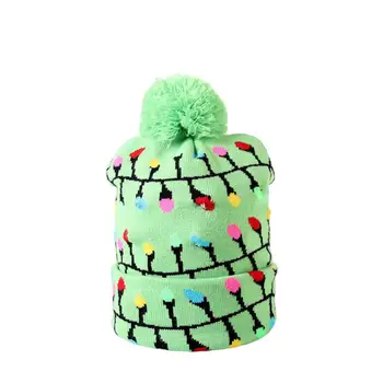 Karácsonyi kalap Ünnepi karácsonyi jávorszarvas Mikulás kalap Terjessze az öröm melegét szép téli kötött rajzfilm kalappal, férfiaknak Női szőrme labda