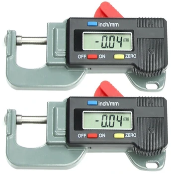 Kiskereskedelem 2X hordozható precíz digitális vastagságmérő Fém teszter mikrométer 0 és 12,7 mm