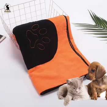 Kisállat kutyafürdő strandtörölköző kétoldalas nedvszívó rost Macska higiéniai kellékek Pocket Design puha könnyű plüss tisztításc
