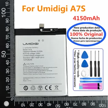Kiváló minőségű 100% eredeti UMI akkumulátor Umidigi A7S A7S 4150mAh Batteria akkumulátorhoz raktáron + Eszközök