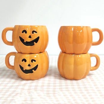 Kreatív Halloween Csésze sütőtök kávés csésze vicces reggeli zabpehely tej joghurt csésze ajándék csésze