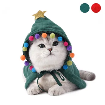 Kutya macska karácsonyi jelmez vicces köpeny Halloween álcázott ruhák macskáknak Újévi öltöny kis kutyáknak Kisállat fotó kellékek Kiegészítő