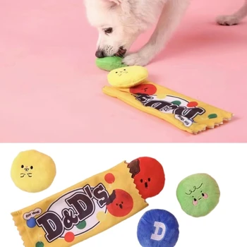 Kutya plüss játék tubákos cukorka nyikorgó játék interaktív bújócska rágójáték enyhíti a stresszt javítja az egészséges új
